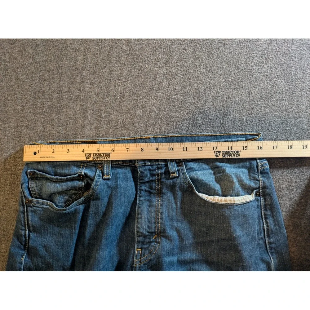 Levis 502 Jeans Mens 34x32 Medium Blue Denim Regular Taper Comfort Stretch
